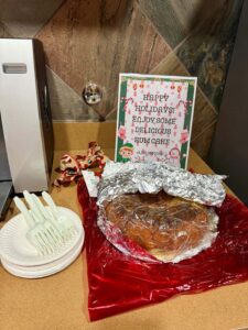annual rum cake at office rental space in Scottsdale.